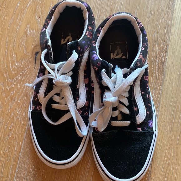 VANS black/floral suede/canvas Men 4/Women 5.5 - Picture 5 of 12